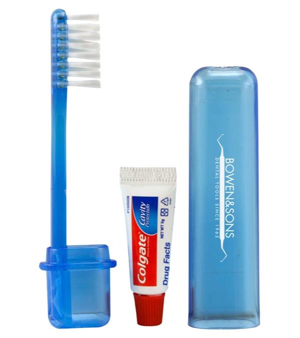 Travel Toothbrush & Colgate Toothpaste