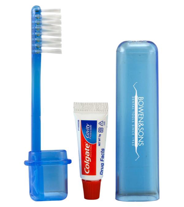 Travel Toothbrush & Colgate Toothpaste