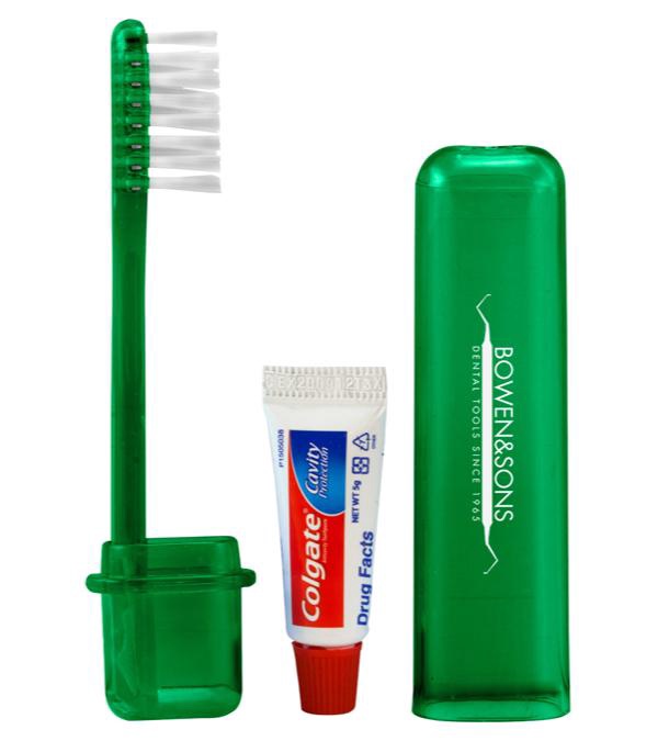 Travel Toothbrush & Colgate Toothpaste