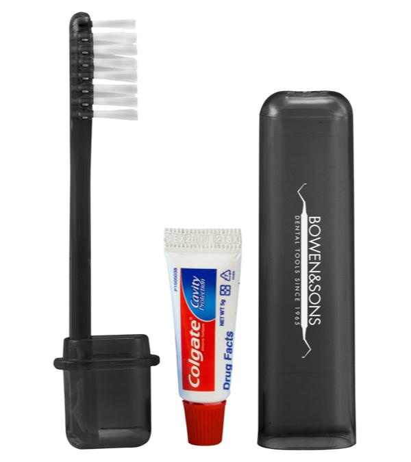 Travel Toothbrush & Colgate Toothpaste