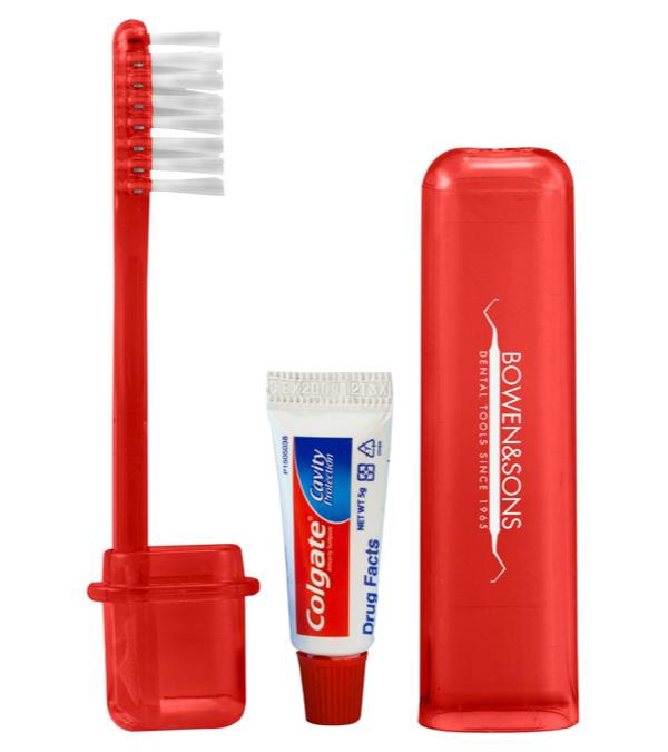 Travel Toothbrush & Colgate Toothpaste