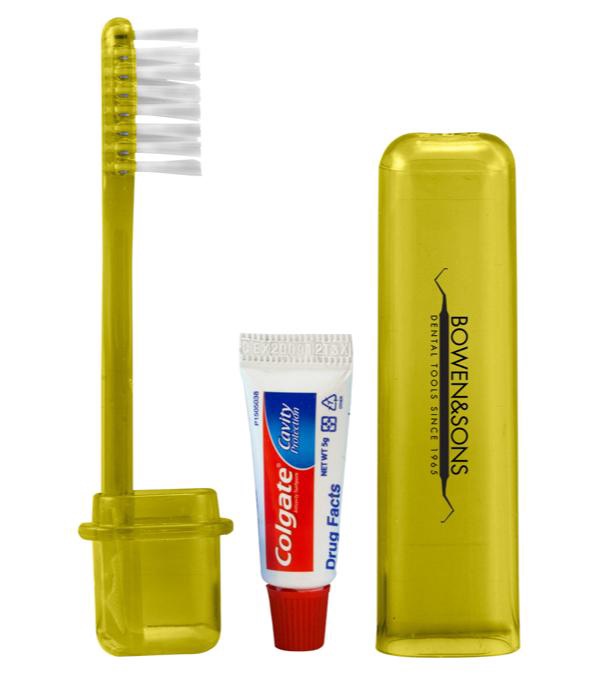 Travel Toothbrush & Colgate Toothpaste
