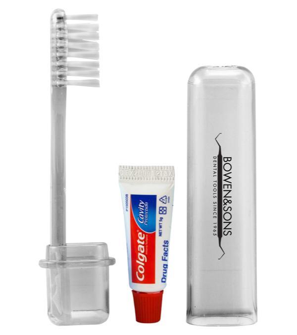 Travel Toothbrush & Colgate Toothpaste