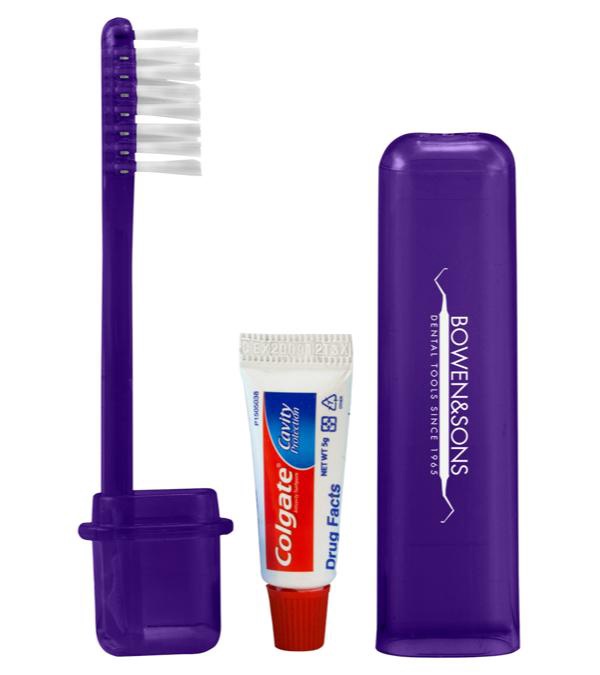 Travel Toothbrush & Colgate Toothpaste