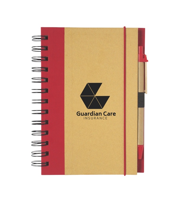 Eco-Inspired Spiral Notebook & Pen