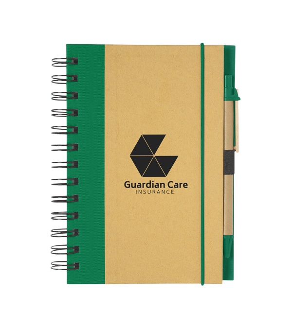 Eco-Inspired Spiral Notebook & Pen