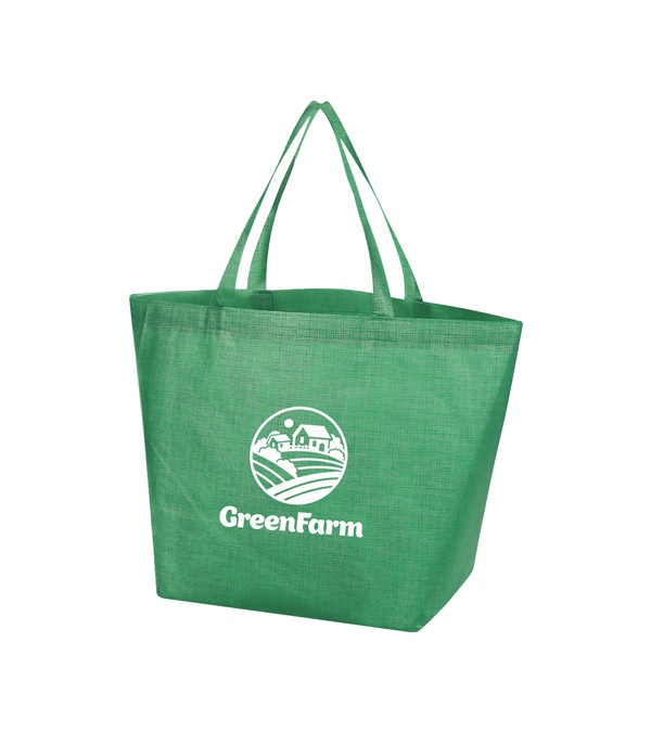 Crosshatch Non-Woven Shopper Tote Bag