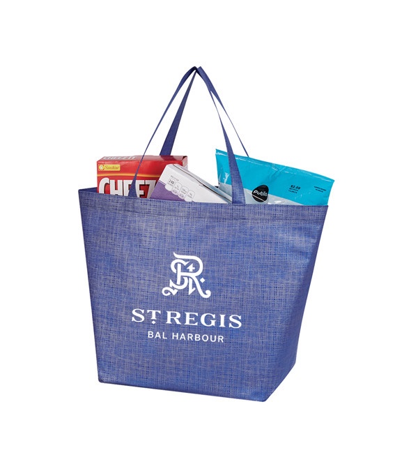 Crosshatch Non-Woven Shopper Tote Bag
