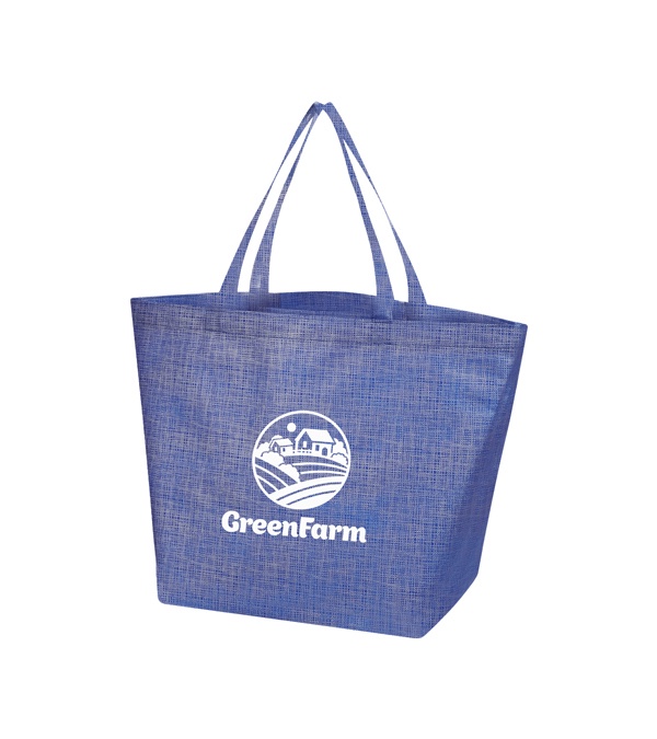 Crosshatch Non-Woven Shopper Tote Bag