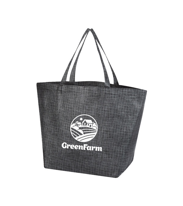 Crosshatch Non-Woven Shopper Tote Bag