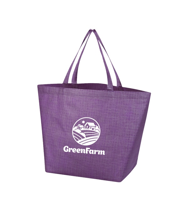 Crosshatch Non-Woven Shopper Tote Bag
