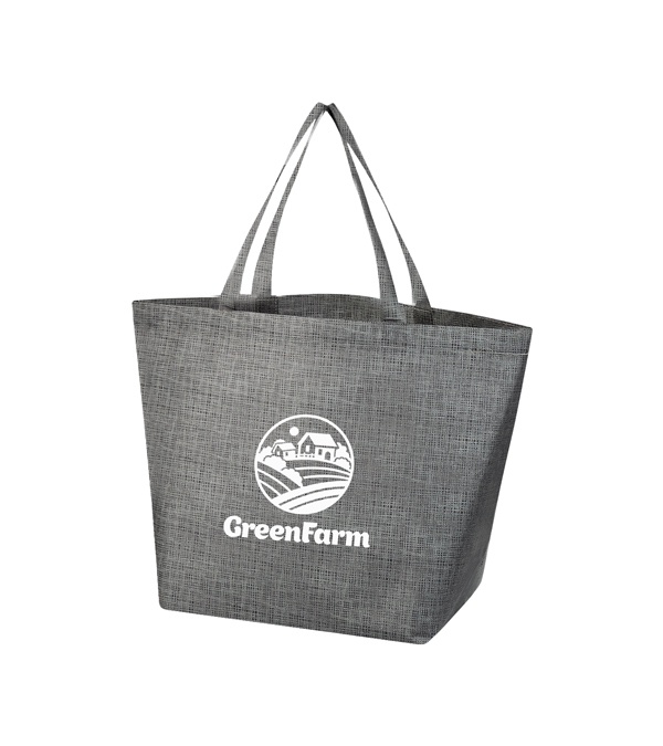 Crosshatch Non-Woven Shopper Tote Bag