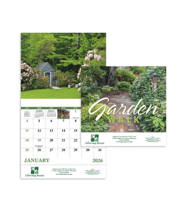 Garden Walk Wall Calendar 2026