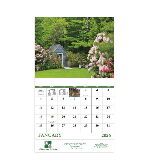 Garden Walk Wall Calendar 2026
