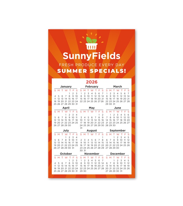 Calendar Magnet (3.5" W x 6" H) 2026