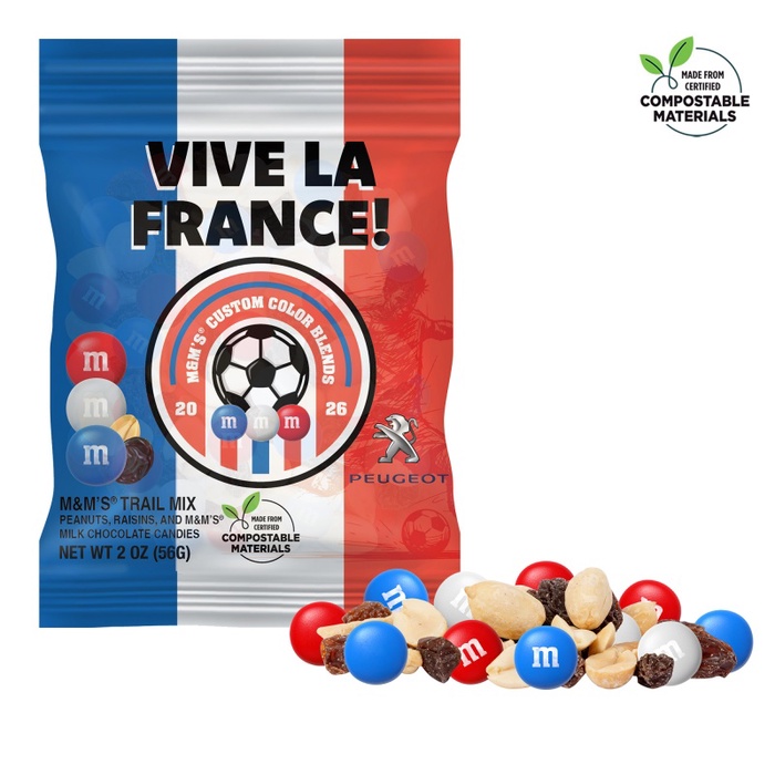 Soccer M&M'S Trail Mix, 2oz ECO-Digibag