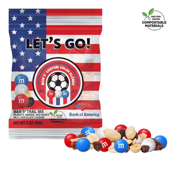 Soccer M&M'S Trail Mix, 2oz ECO-Digibag