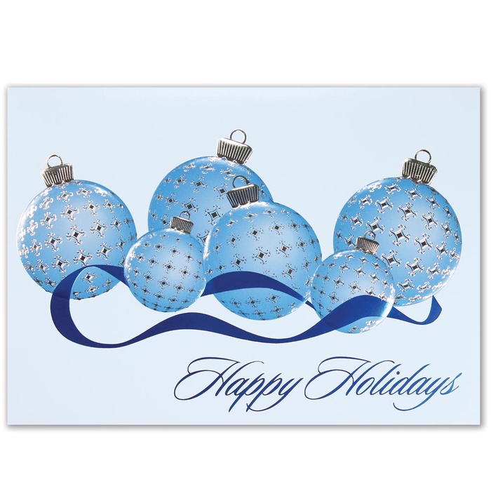 Classic Plaid Ornaments Holiday Greeting Card