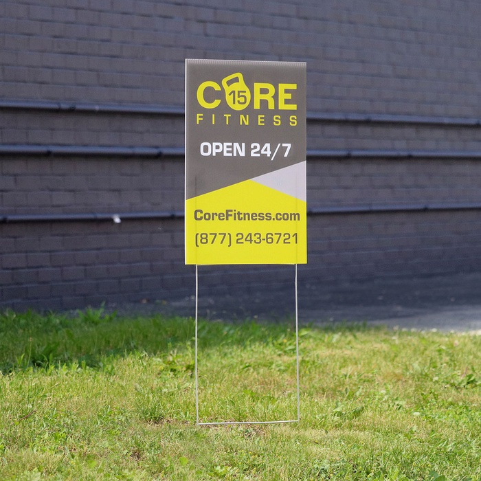 Yard Sign 12"wx18"h Plastic - Vertical