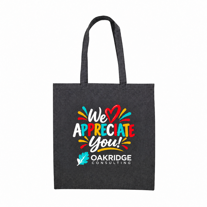 We Appreciate You! Recycled Cotton Tote Bag – Full Color
