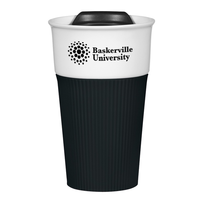Custom Ceramic 13 oz. Mug with Silicone Sleeve