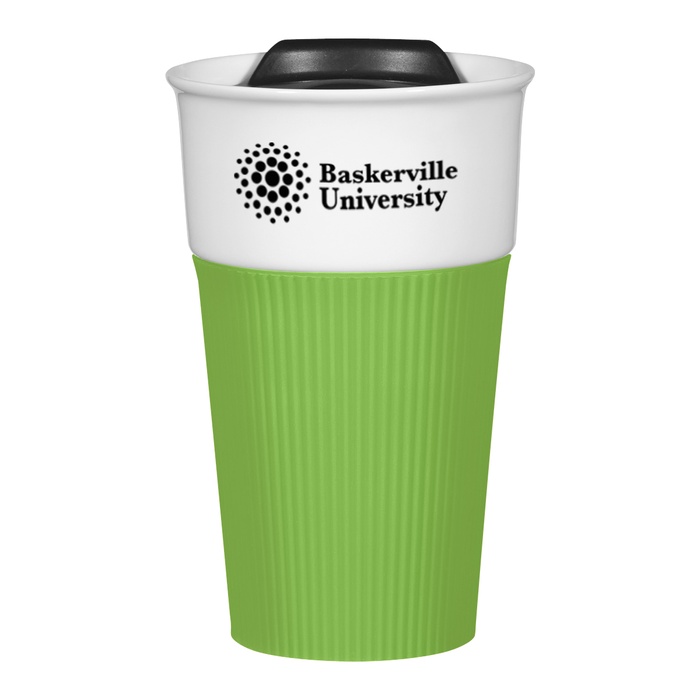 Custom Ceramic 13 oz. Mug with Silicone Sleeve