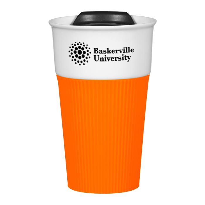 Custom Ceramic 13 oz. Mug with Silicone Sleeve