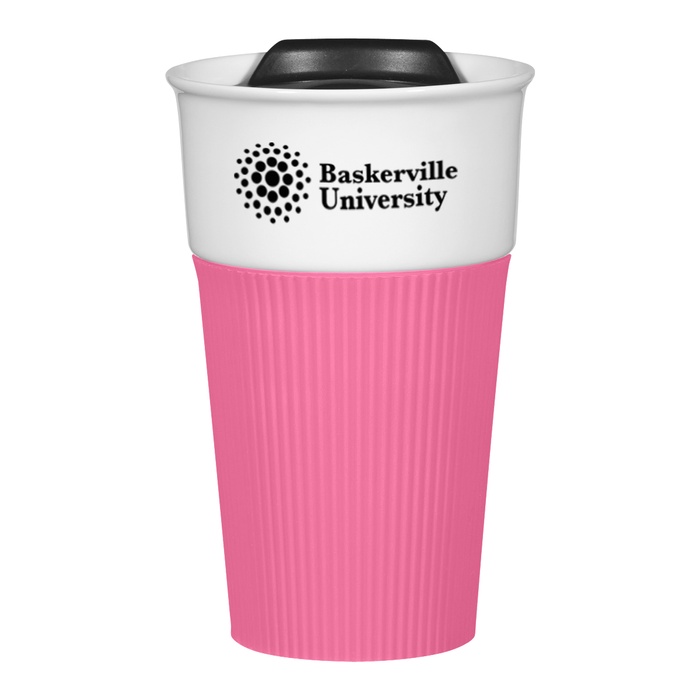 Custom Ceramic 13 oz. Mug with Silicone Sleeve