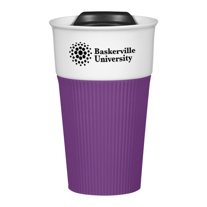 Custom Ceramic 13 oz. Mug with Silicone Sleeve