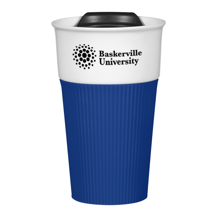 Custom Ceramic 13 oz. Mug with Silicone Sleeve
