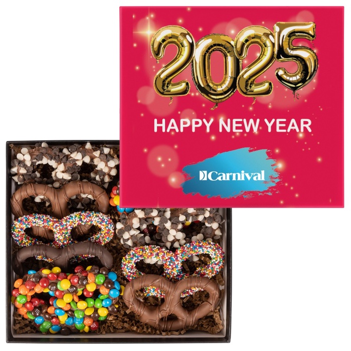 Premier Pretzel Deluxe Gift Box with Full Color Lid