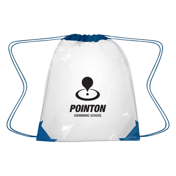 Clear Drawstring Backpack with Personalization