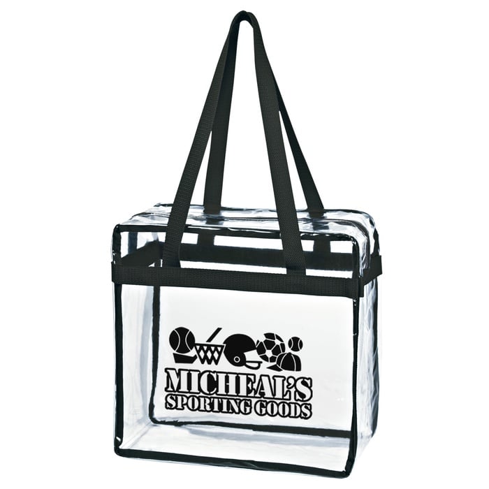 Personalized Clear Totes with Zipper