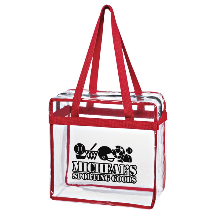 Personalized Clear Totes with Zipper
