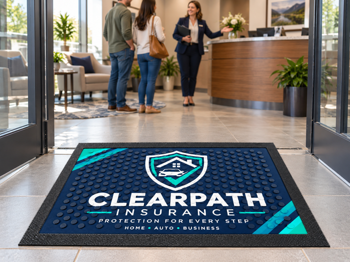 SureStep Custom Logo Rubber Mat 4' x 3'