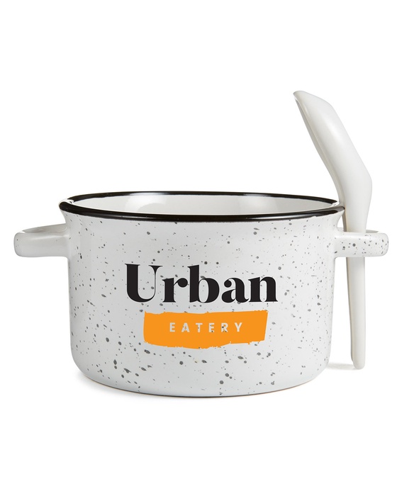 Campfire 20 oz. Ceramic Soup Bowl With Spoon