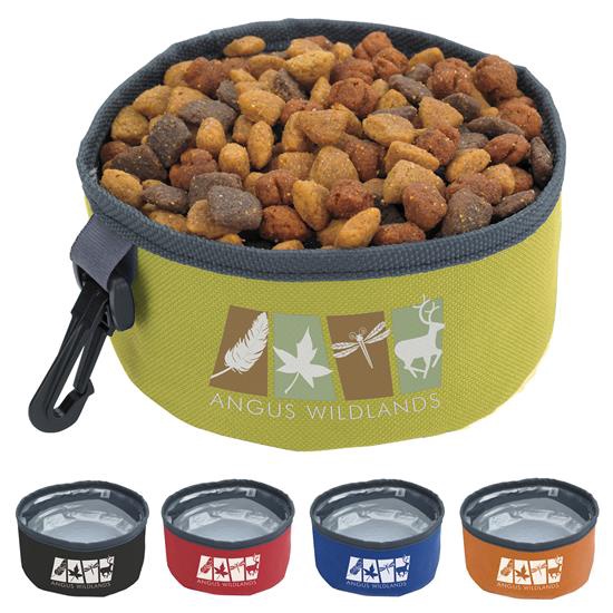 Collapsible Pet Bowl with Imprint