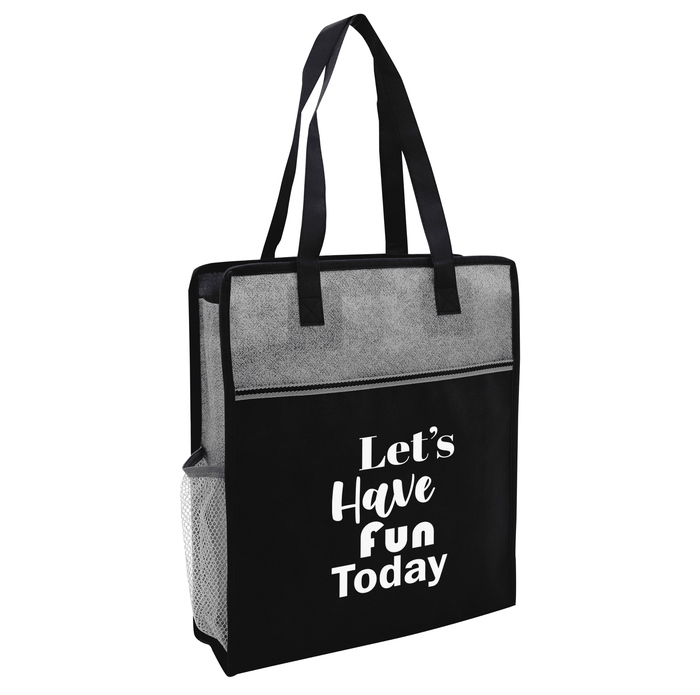 Color Basics Heathered Non Woven Tote Bag with Your Logo