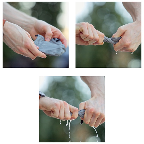 Imprinted Microfiber Cooling Mask with Travel Pouch
