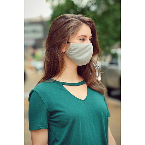 Imprinted Microfiber Cooling Mask with Travel Pouch