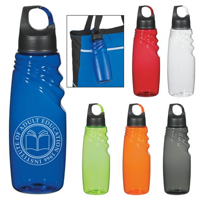 Crest Carabiner 20 oz. Promotional Sports Bottles