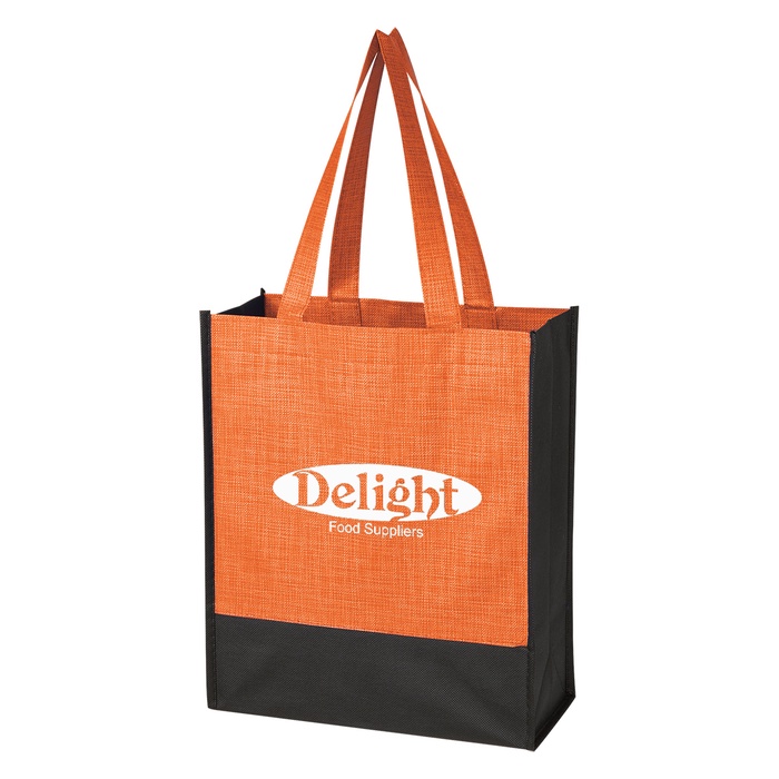 Crosshatch Mini Non-Woven Custom Tote Bags