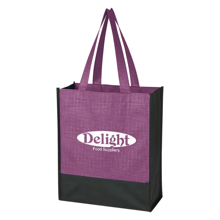 Crosshatch Mini Non-Woven Custom Tote Bags