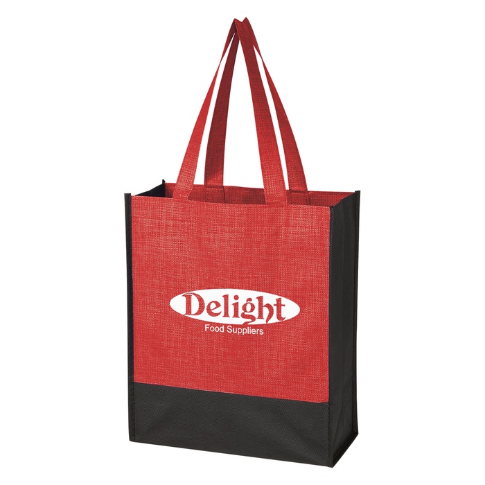 Crosshatch Mini Non-Woven Custom Tote Bags