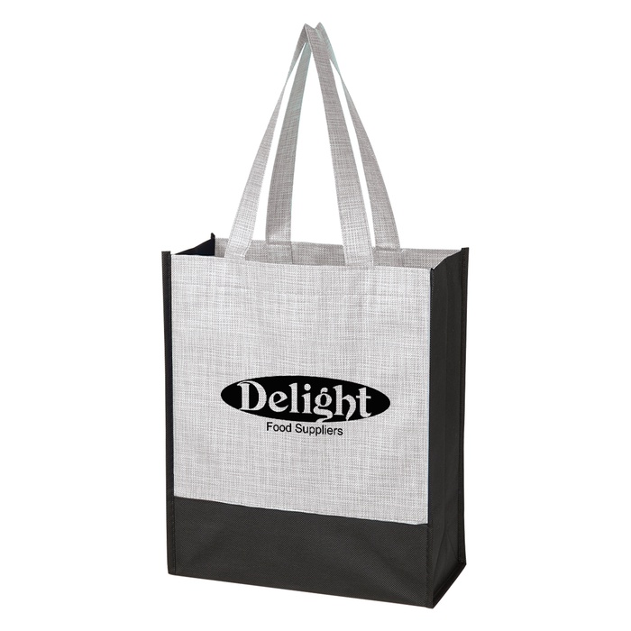 Crosshatch Mini Non-Woven Custom Tote Bags