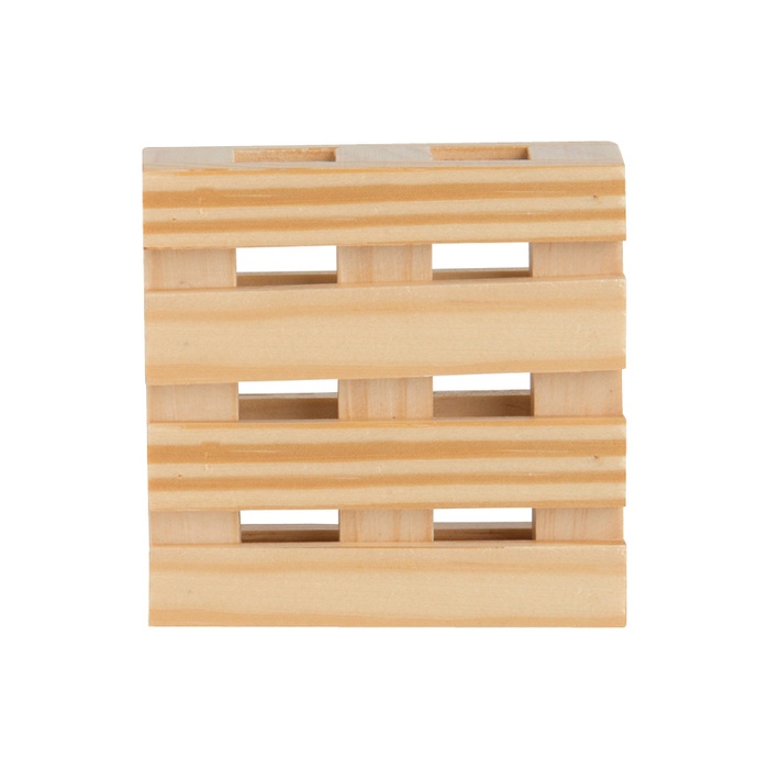 3" Square Mini Pallet Wood Coaster
