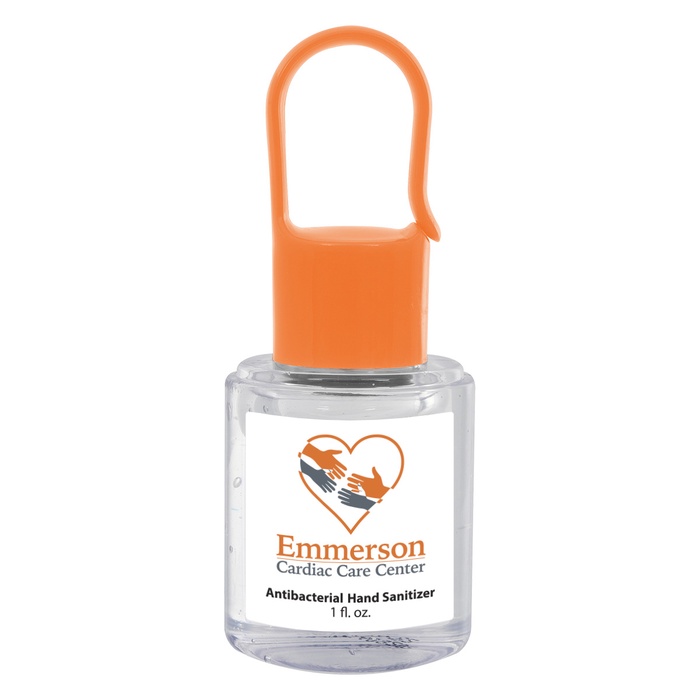 Custom 1 oz. Hand Sanitizer with Carabiner Cap