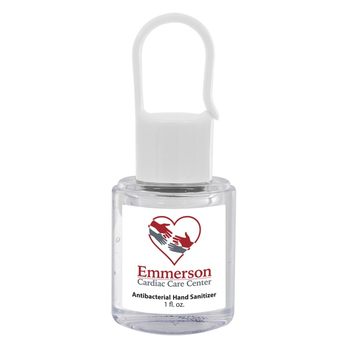 Custom 1 oz. Hand Sanitizer with Carabiner Cap
