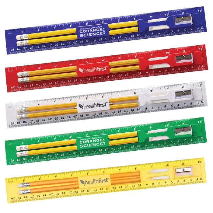 Custom 12" Ruler Stationery Kits
