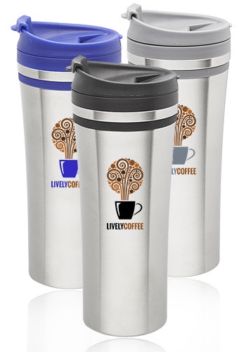 Custom 15 oz. Stainless Steel Travel Mugs